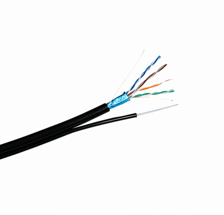 Кабель FTP CAT 5E CU 4x2x0,50 CU PE ВНЕШНИЙ С ТРОСОМ (МЕДНЫЙ)