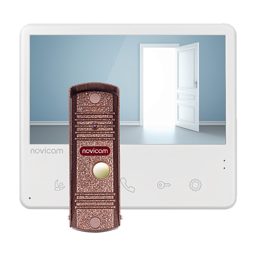 как установить UNIT 7 KIT Novicam Комплект видеодомофона v.4904 [10шт]