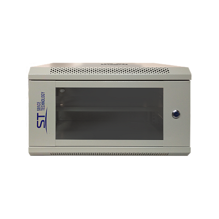 ST-NC6U01 (СЕРЫЙ) С ПОЛКОЙ+Блок розеток ST-PDU-01+(Патч-панель) ST-PP24-01